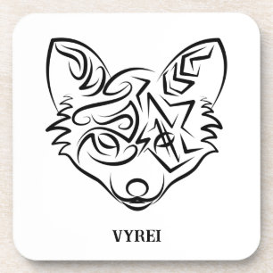 Black and White Tribal Eagle Beverage Coaster