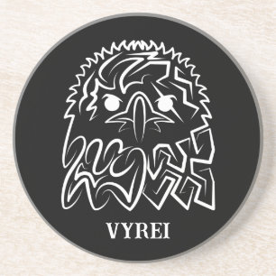 Black and White Tribal Eagle Coaster