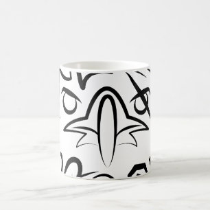 Black and White Tribal Eagle Coffee Mug