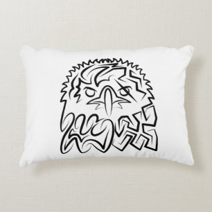 Black and White Tribal Eagle Decorative Cushion