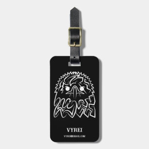 Black and White Tribal Eagle Luggage Tag
