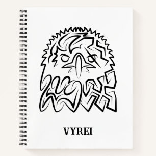 Black and White Tribal Eagle Notebook