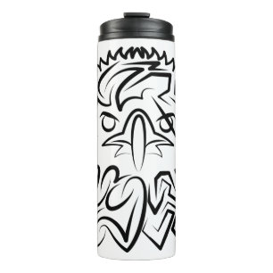 Black and White Tribal Eagle Thermal Tumbler