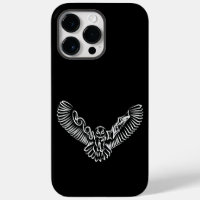 Black and White Tribal Flying Owl