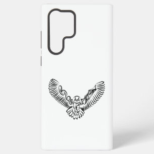 Black and White Tribal Flying Owl Samsung Galaxy Case