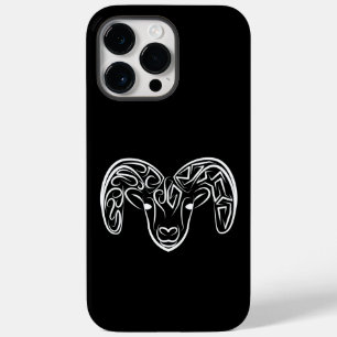 Black and White Tribal Goat / Sheep Case-Mate iPhone 14 Pro Max Case