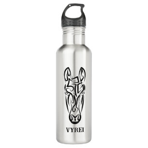 Black and White Tribal Horse 710 Ml Water Bottle