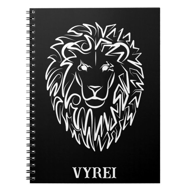Black and White Tribal Horse Notebook (Front)