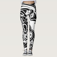 Black and white tribal