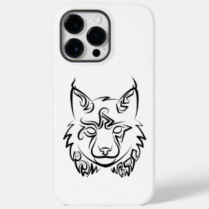 Black and White Tribal Lynx Case-Mate iPhone 14 Pro Max Case