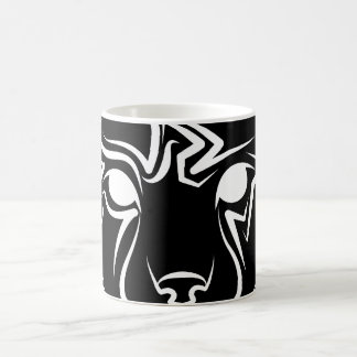 Black and White Tribal Lynx Coffee Mug