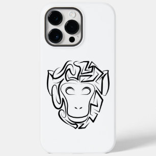 Black and White Tribal Monkey Case-Mate iPhone 14 Pro Max Case