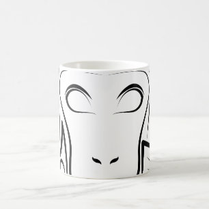 Black and White Tribal Monkey Coffee Mug