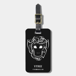 Black and White Tribal Monkey Luggage Tag