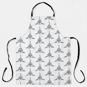 Black and White Tribal Orca Apron