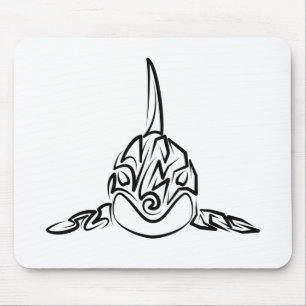 Black and White Tribal Orca Mouse Mat