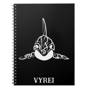 Black and White Tribal Orca Notebook
