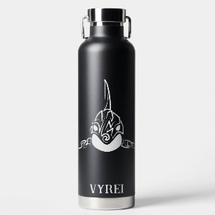Black and White Tribal Orca Water Bottle