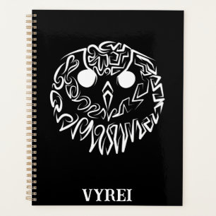 Black and White Tribal Owl Planner