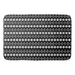 Black And White Tribal Pattern Bath Mat