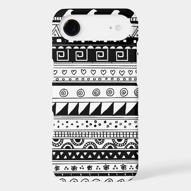 Black and white Tribal pattern Case-Mate iPhone Case (Back)
