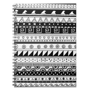 Black and white Tribal pattern Notebook