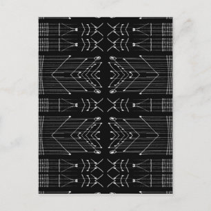 Black and White Tribal Postcard