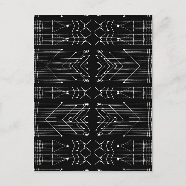 Black and White Tribal Postcard (Front)