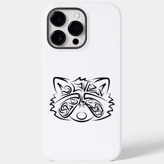 Black and White Tribal Racoon Case-Mate iPhone Case (Back)
