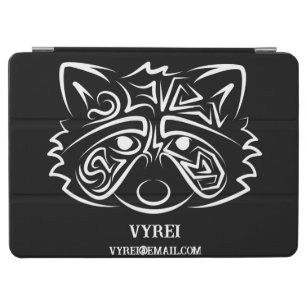 Black and White Tribal Racoon iPad Air Cover