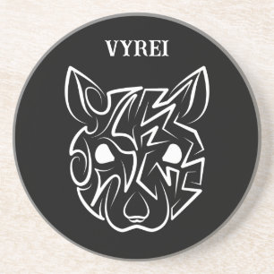 Black and White Tribal Rat Coaster