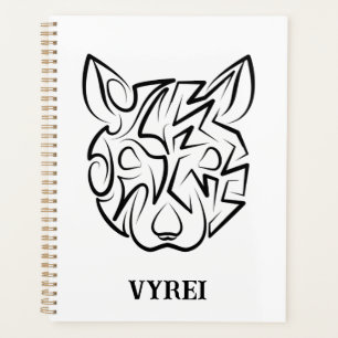 Black and White Tribal Rat Planner