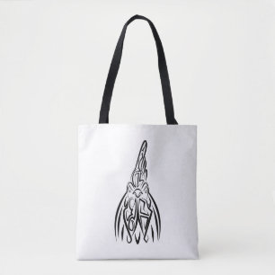 Black and White Tribal Rat Tote Bag