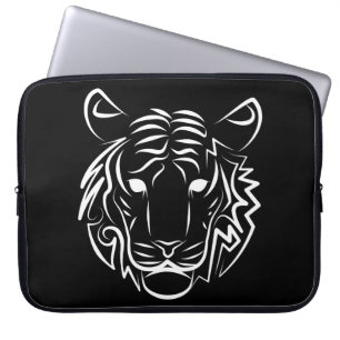 Black and White Tribal Snake Laptop Sleeve