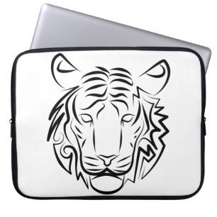 Black and White Tribal Snake Laptop Sleeve