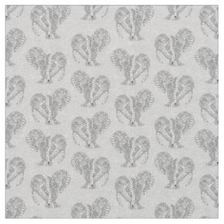 Black and White Tribal Tattoo Manatees Fabric