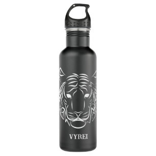 Black and White Tribal Tiger 710 Ml Water Bottle