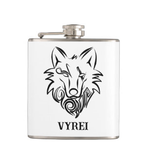 Black and White Tribal Tiger Flask
