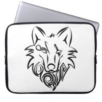 Black and White Tribal Wolf