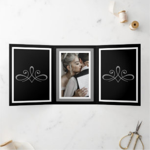 Black and white Trifold Letter Fold Program