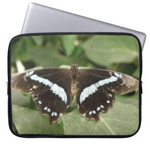 Black and White Tropical Butterfly Laptop Sleeve