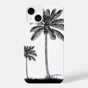 Black And White Tropical Palm Tree Phone Case