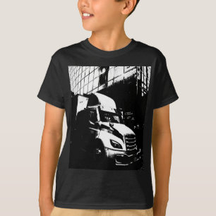 Black and White Truck in City Scene T-Shirt