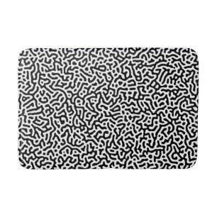 Black and White Turing Pattern Bath Mat