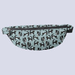 Black and White Tuxedo Cat Bum Bags<br><div class="desc">Black and white Tuxedo cats on a duck egg blue background.  Original art by Nic Squirrell.</div>