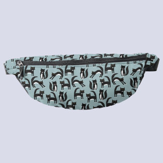 Black and White Tuxedo Cat Bum Bags