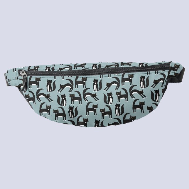 Black and White Tuxedo Cat Bum Bags (Black and white tuxedo cat pattern fanny pack)