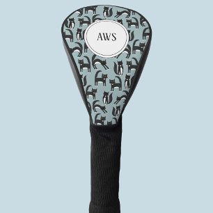 Black and White Tuxedo Cat Fun Pattern Golf Head C Cover