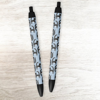 Black and White Tuxedo Cat Pattern Ink Pen