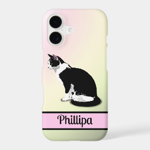 Black and White Tuxedo Cat Personalized